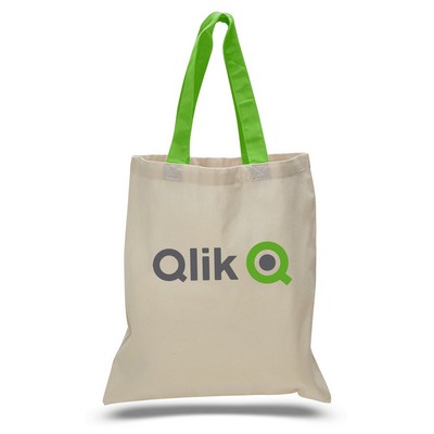 Tote with Lime Green Colored Handles (Printed)
