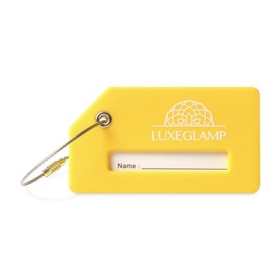 Silicone Luggage Tag - Vibrant Yellow