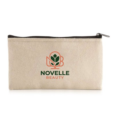 Heavyweight 12 oz. Cotton Canvas Flat Cosmetic Pouch