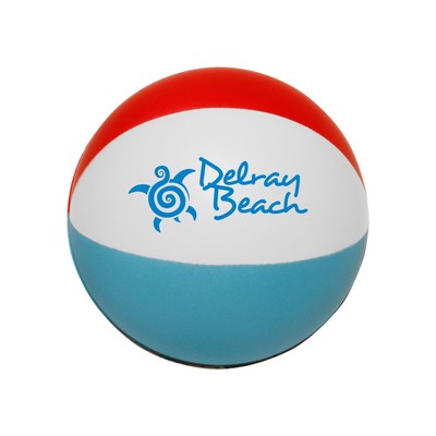 Union Printed - Beach Stress Reliever Ball with 1-Color Logo