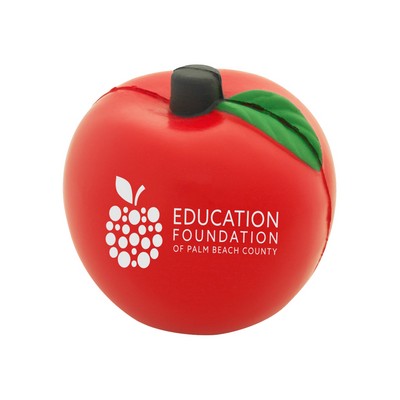 Union Printed - Apple Shped Stress Balls with 1-Color Logo