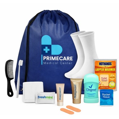 Essential Care Kit w/Custom Logo Drawstring Bag