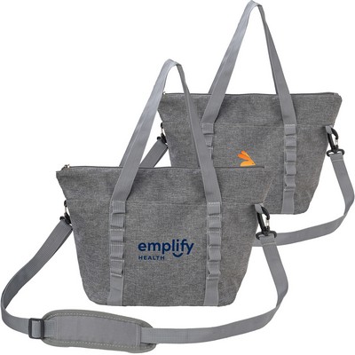 Heather Lite Insulated Lunch Bag with Strap and Pockets