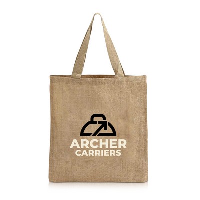 Classic Natural Jute Eco-Tote with Rolled Handles