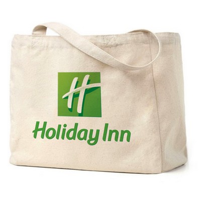 10 Oz. Cotton Canvas Grocery Bag with Full Color Heat Transfer Logo Print