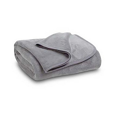 Grey Coral Fleece Throw Blanket
