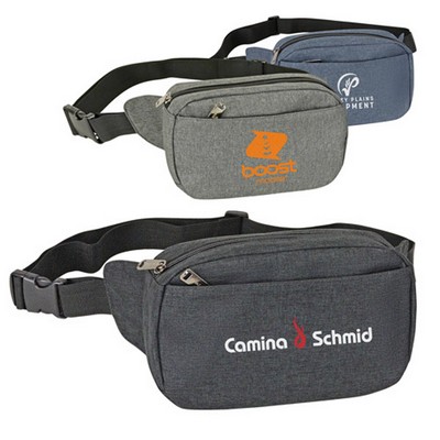Heather Design 3-Zippered Fanny Pack
